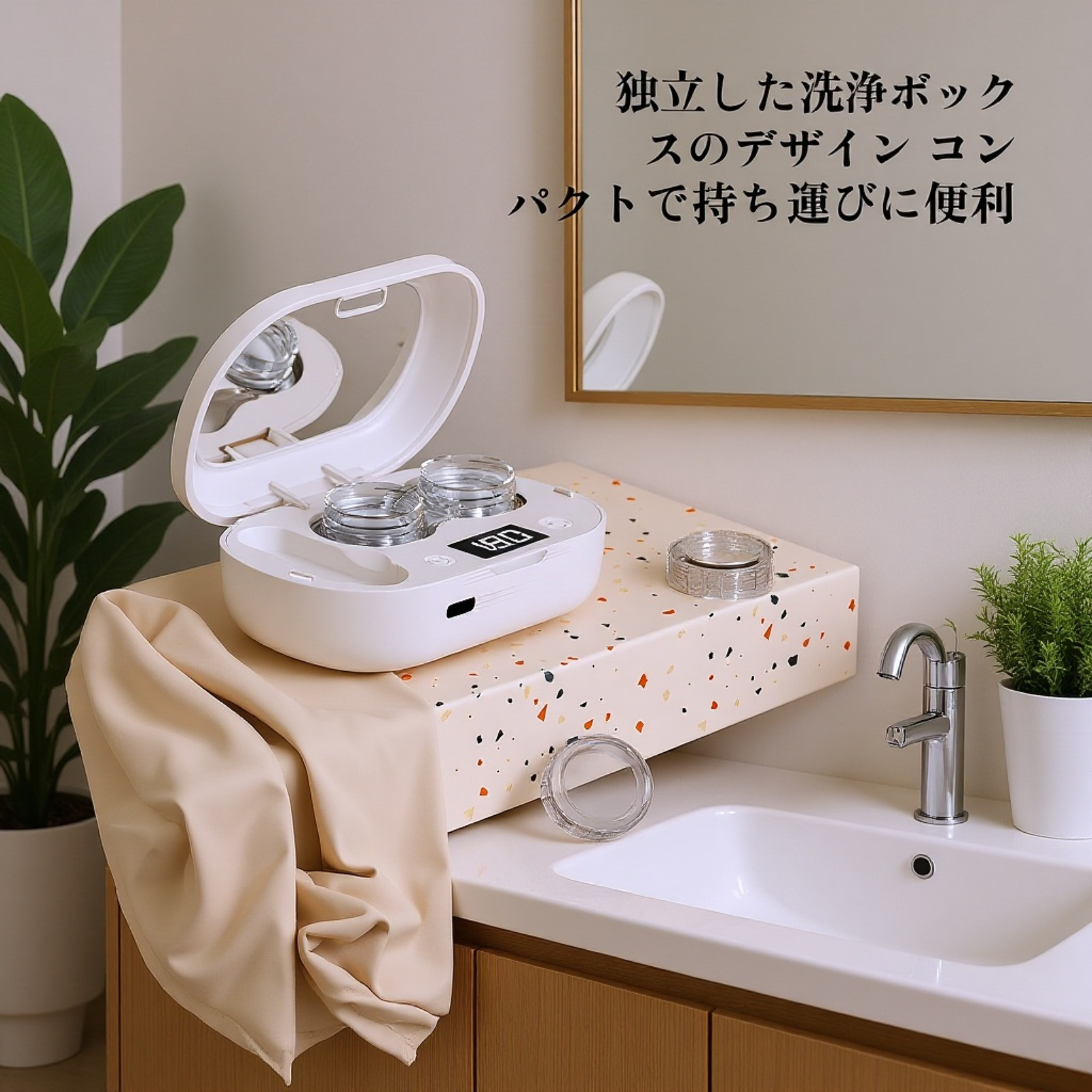 旅行や外出先でも使えるミニ洗浄器