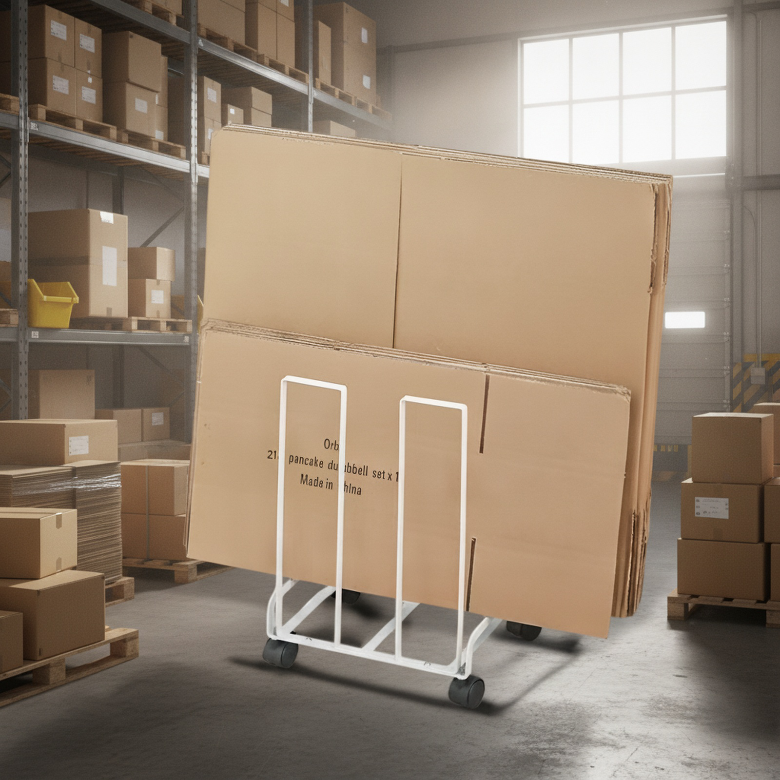 Eco-friendly cardboard organizer rack with multiple shelves