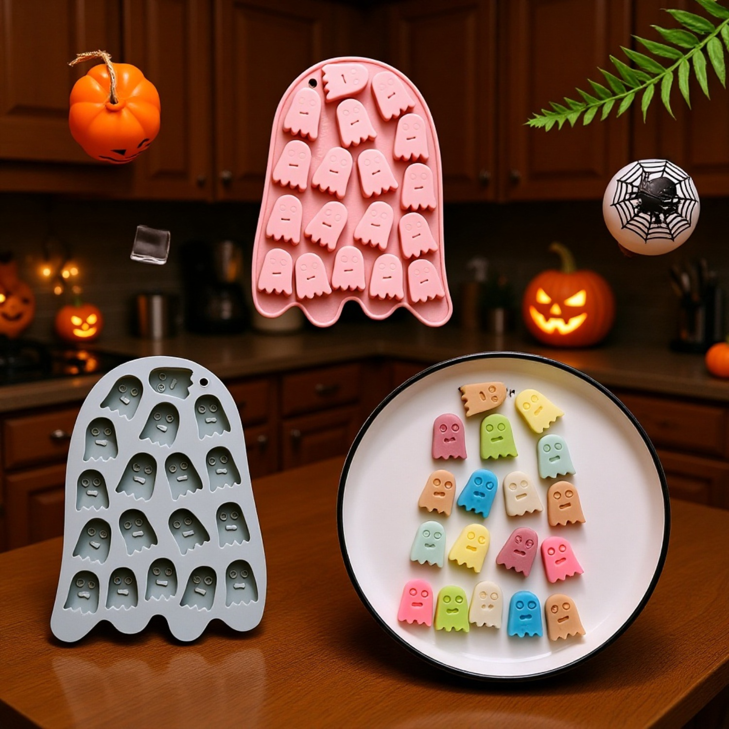 幽霊テーマのシリコンモールド 製菓用ケーキ型