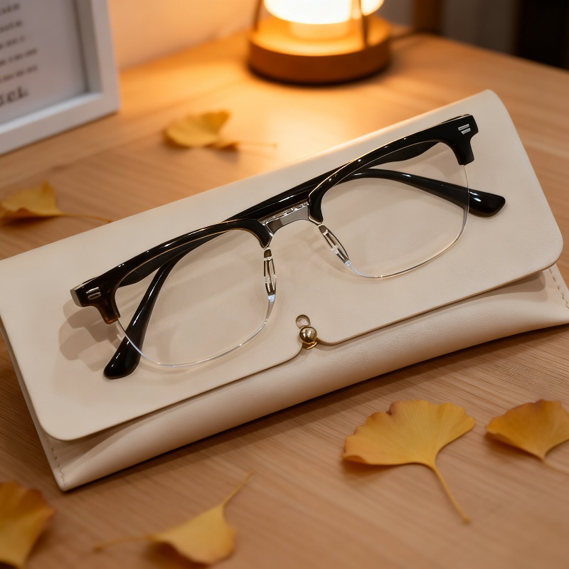 HD Antiblue Light Presbyopia Glasses Half-rim Browline for Seniors