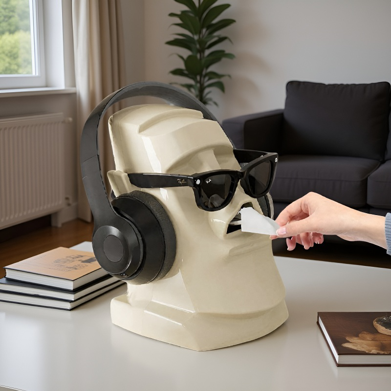 Caja de pañuelos elegante en oficina moderna