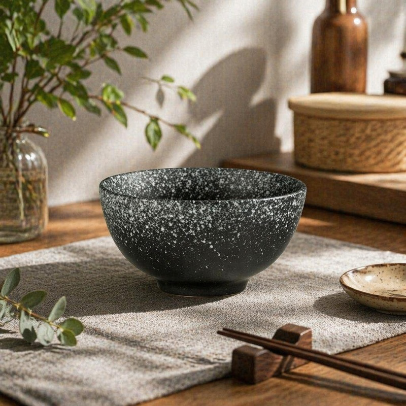 Schlichte japanische Reisschale, kleine Keramikschale für Zuhause, Gewürzschale, Frühstücksschale