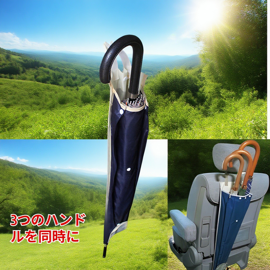 車用傘収納バッグ シートバック防水カバー