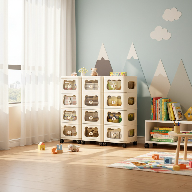 Armoire de rangement à plusieurs niveaux pour enfants