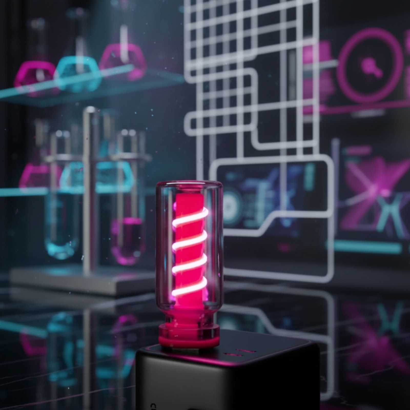Modern glass bottle night light for home decoration