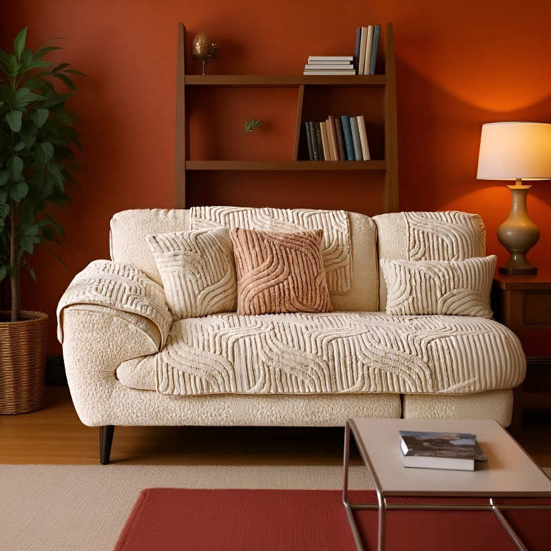 Cojín de sofá de terciopelo de algodón cómodo, transpirable y antideslizante para el hogar