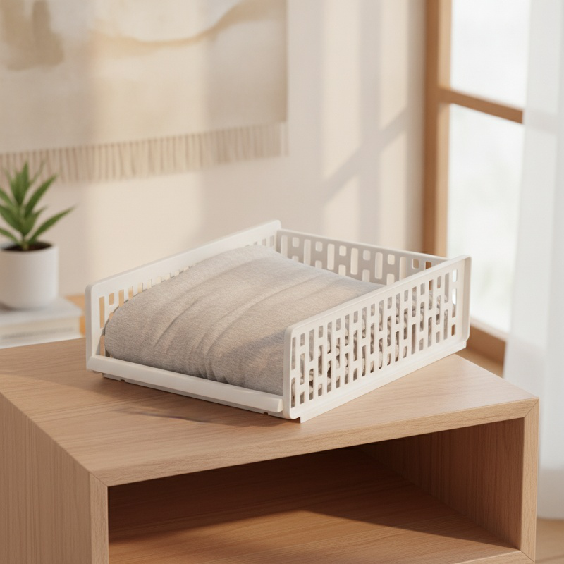 Bedroom Wardrobe Storage Layer Partition Basket