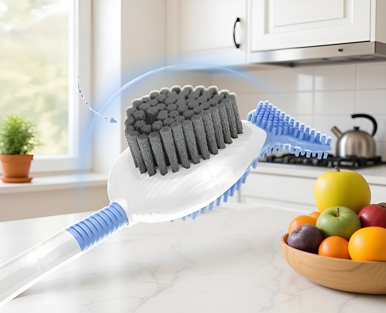 Cepillo antideslizante para limpieza de base de baño