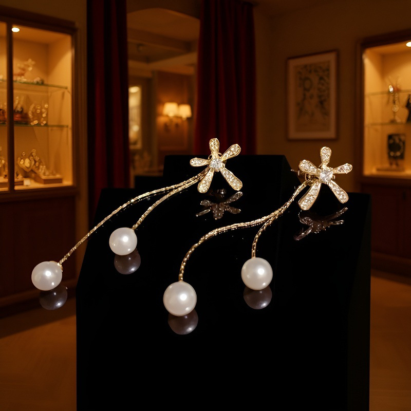 Luxuriöse Blumen-Ohrringe mit Quasten in zwei Tragevarianten