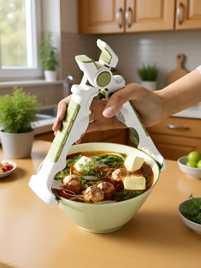 Clip de seguridad para manipulación de platos calientes