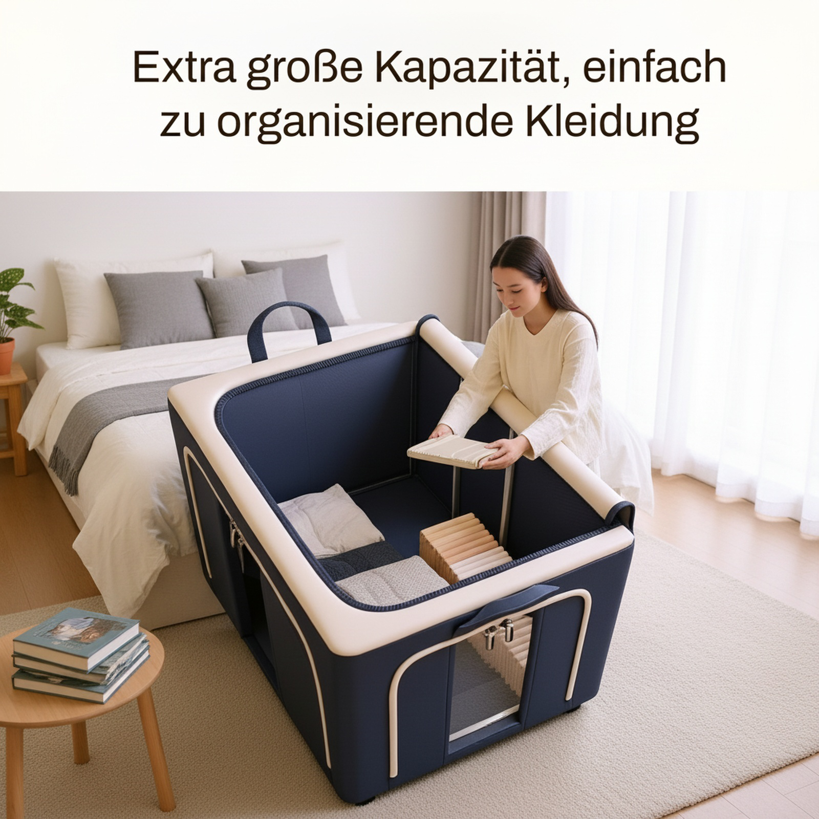 Faltbare Kleidungslagerbox mit viel Platz 