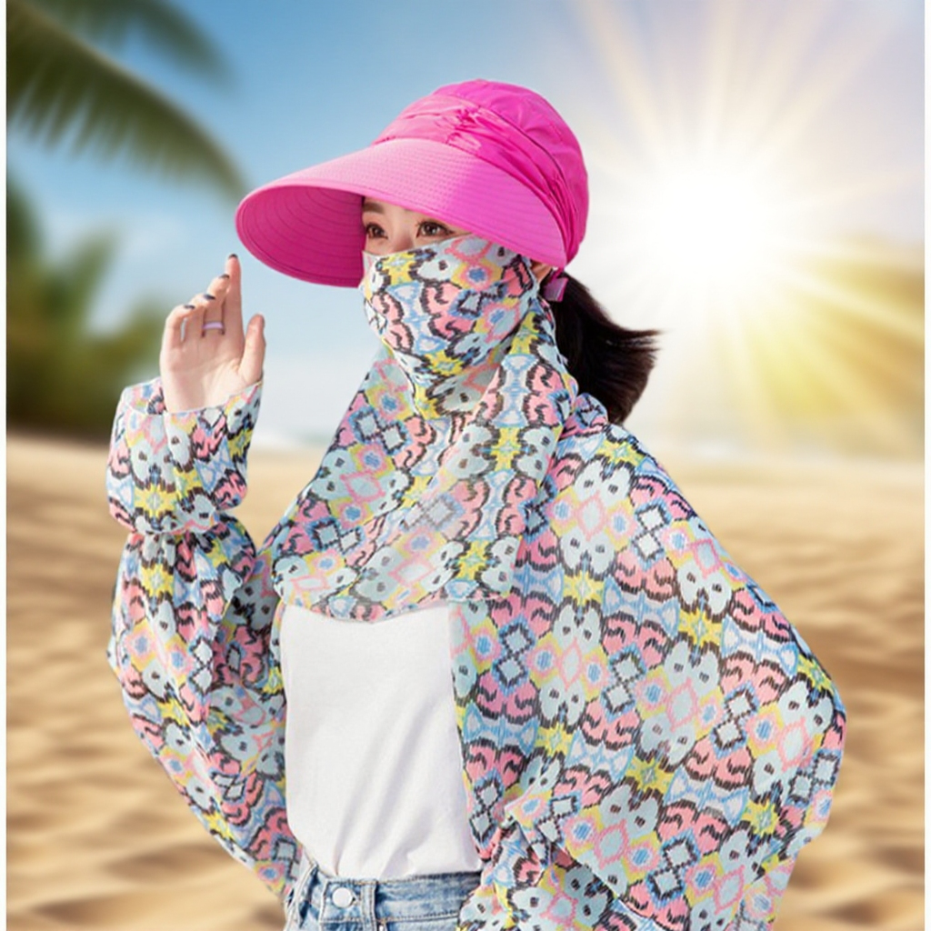 ビーチ日よけ帽子セット