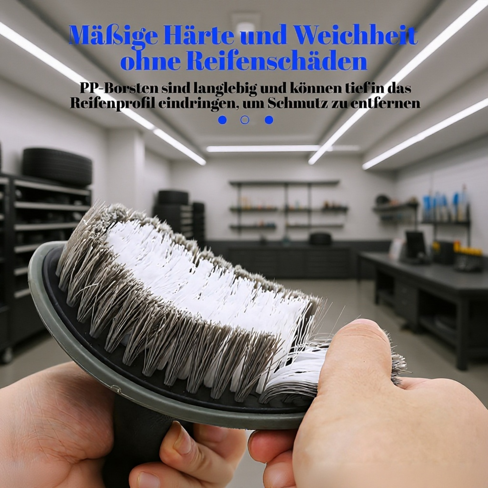 Starkes Reinigungsbürsten-Set für Autoreifen