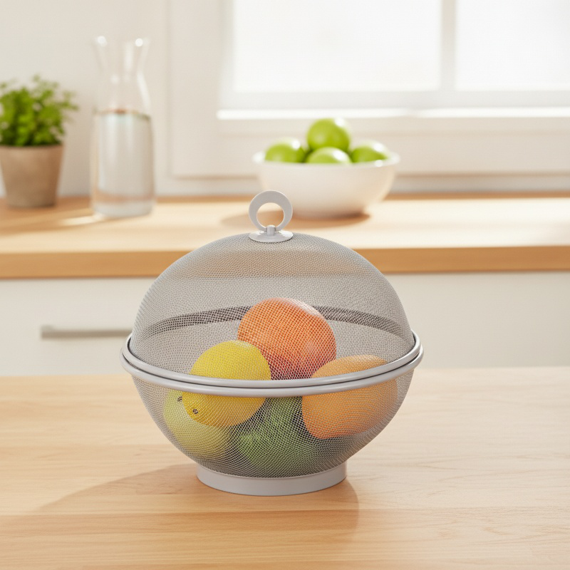 Convenient fruit and vegetable basket for kitchen countertop