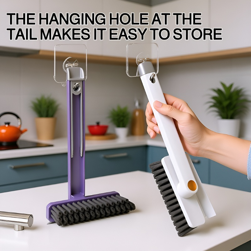 Multi-functional Bathroom Crevice Cleaning Brush