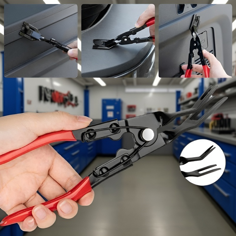 คีมเปิดไฟหน้ารถยนต์ ไขควงพลาสติก หมุดย้ำพลาสติก แบบกดลง