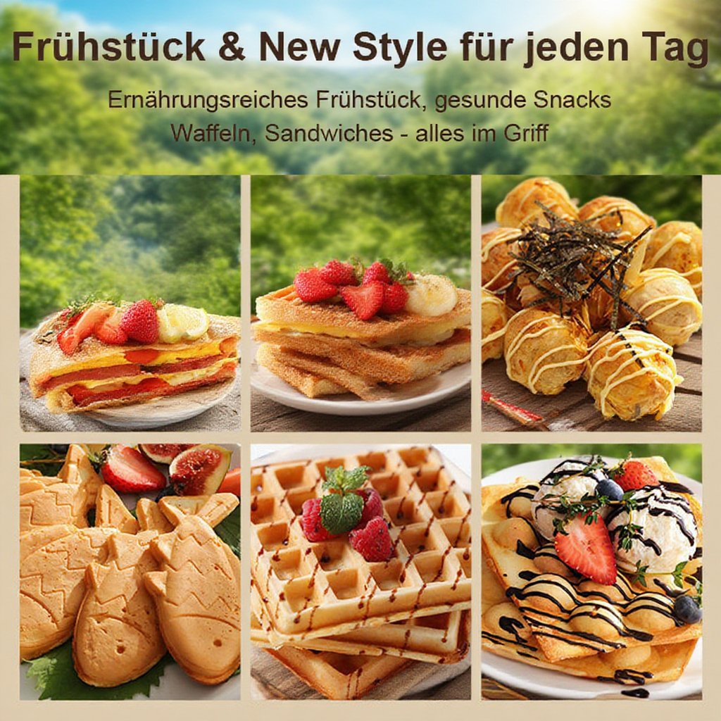 3-in-1 Multifunktions-Sandwichmaker für leichte Mahlzeiten