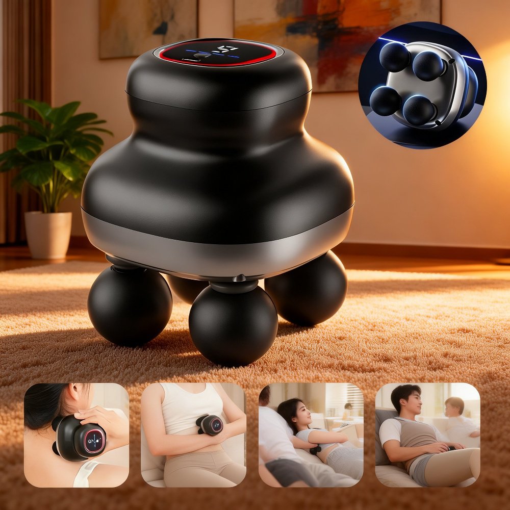 Multifunctional Four-Head Electric Muscle Fascia Gun Massager