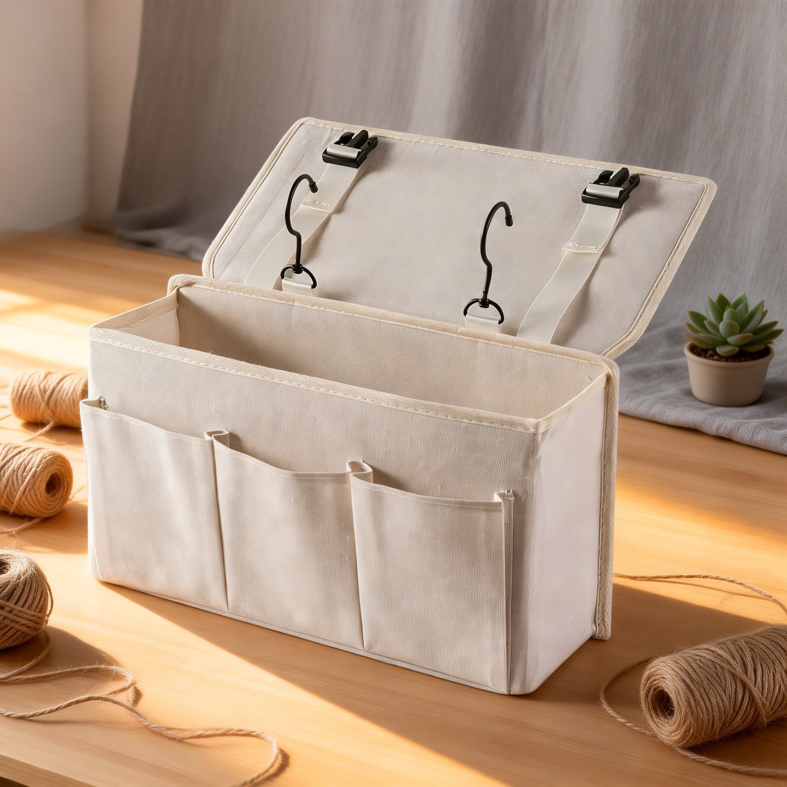 Hanging storage bag with multiple compartments for easy access