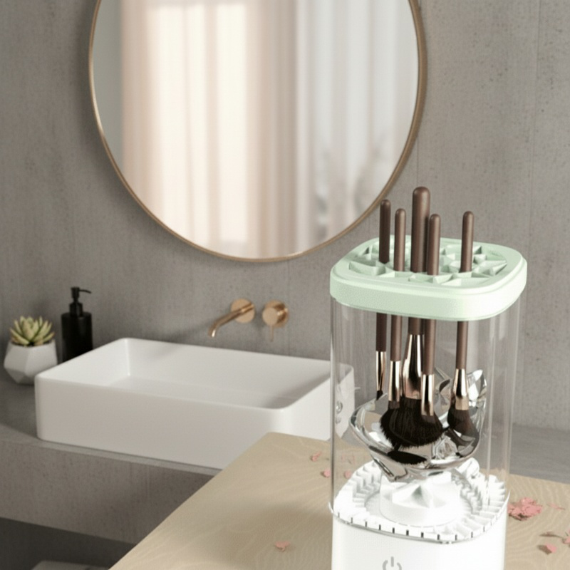 Appareil automatique de nettoyage de pinceaux de maquillage