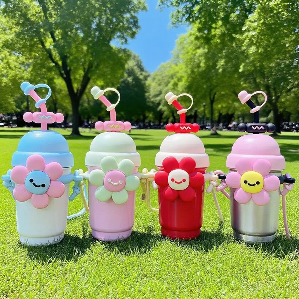 316不鏽鋼高顏值花朵水杯