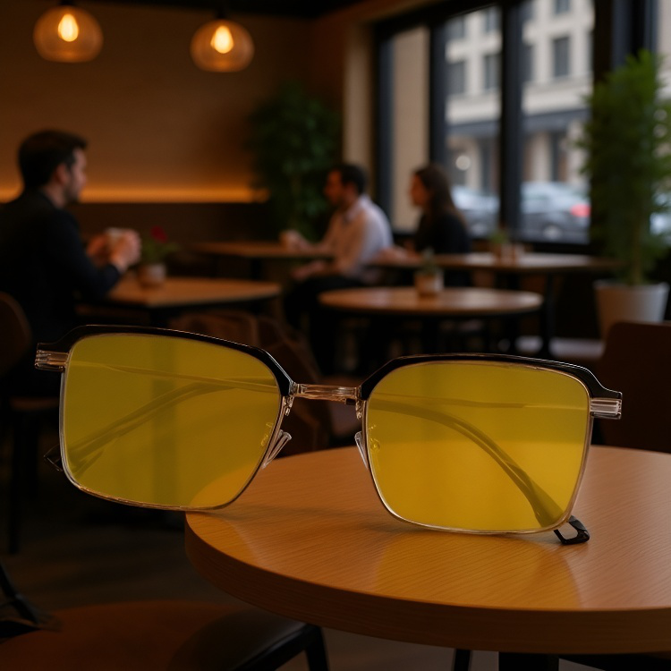 男性用ドライビングミラーナイトビジョンサングラス正面画像