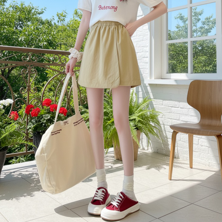 슬림 와이드 카고 스커트 디자인 디테일