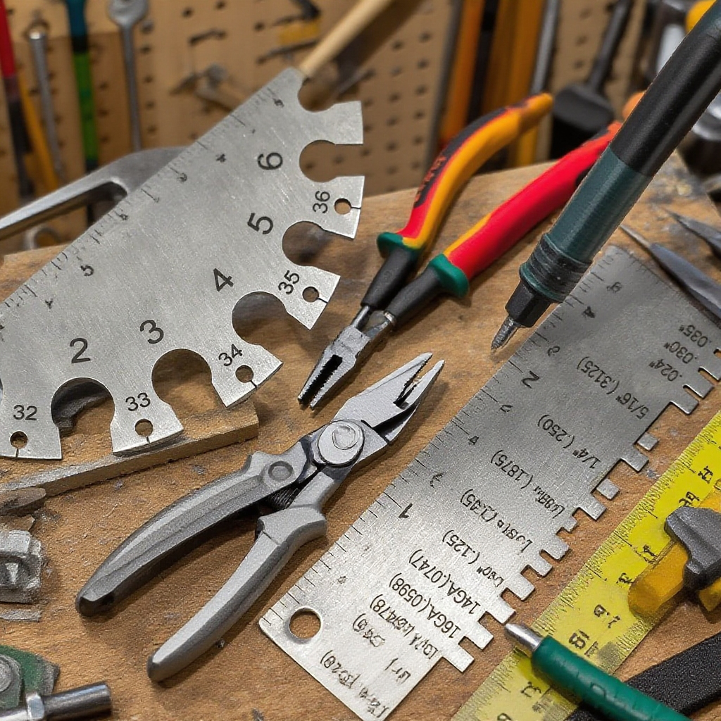 스테인리스 미국 표준선경 전선 금속 와이어 용접 게이지 자