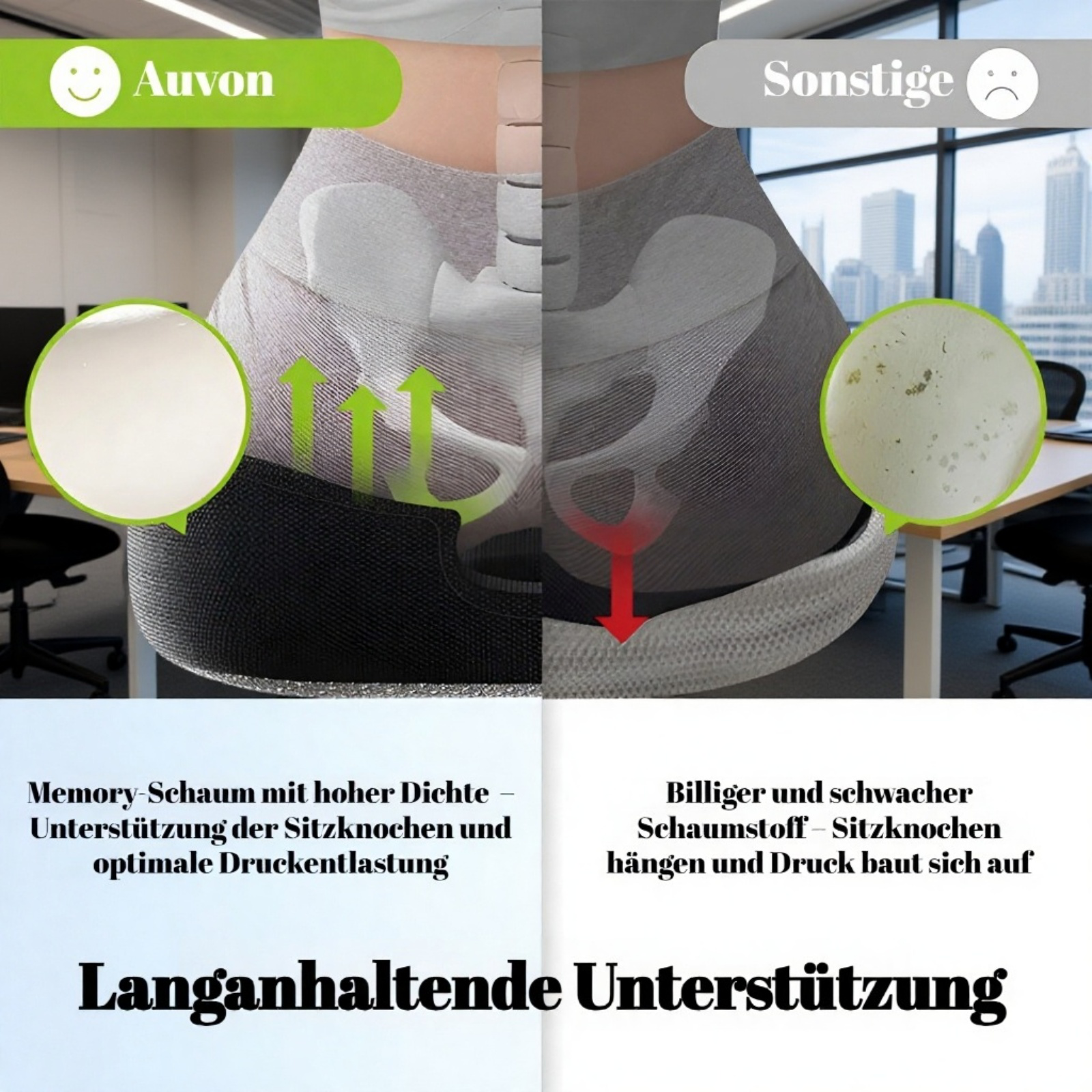 Atmungsaktives und langlebiges Sitzpolster