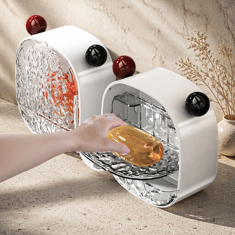 No-Drill Wall Mounted Soap Dish Bathroom Organizer