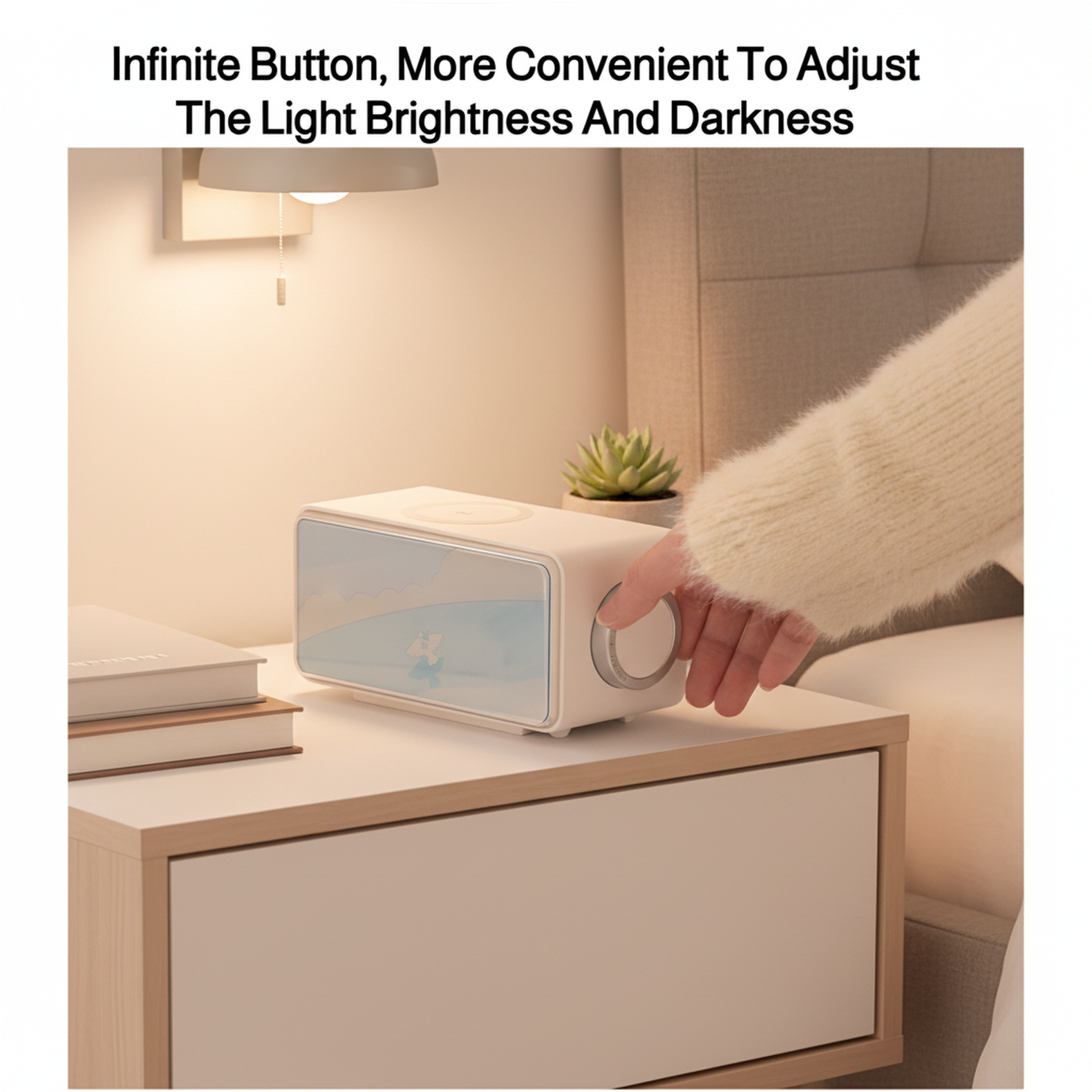 Wireless Bluetooth speaker for home decor with night light