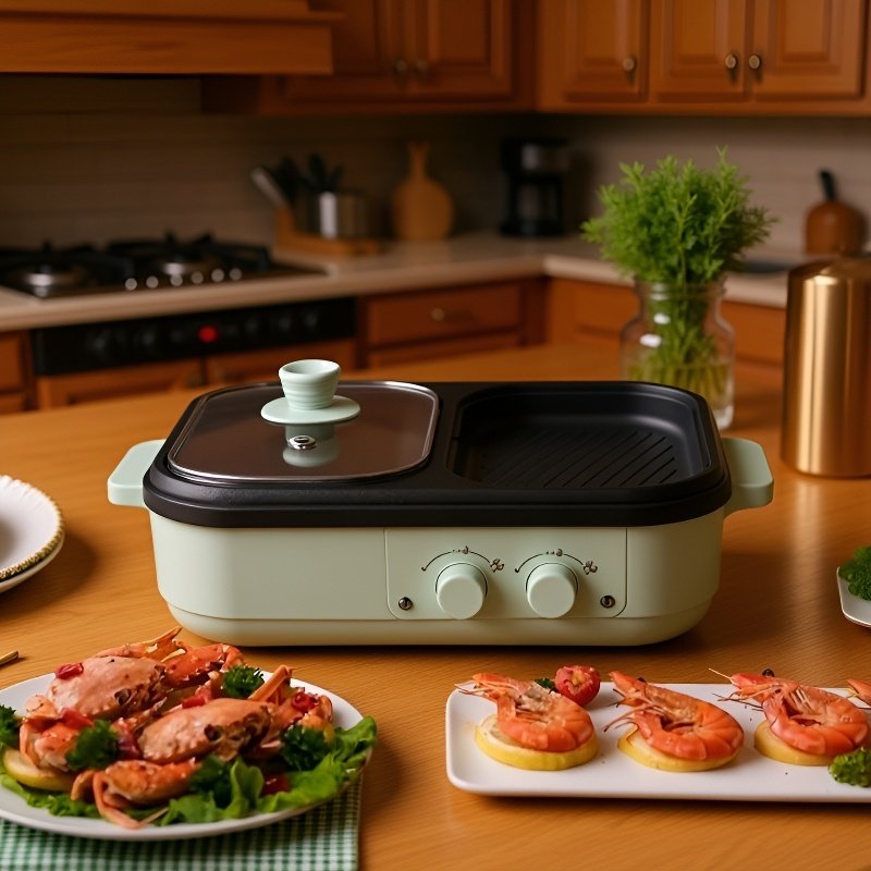 しゃぶしゃぶと焼き物が一体となった鍋