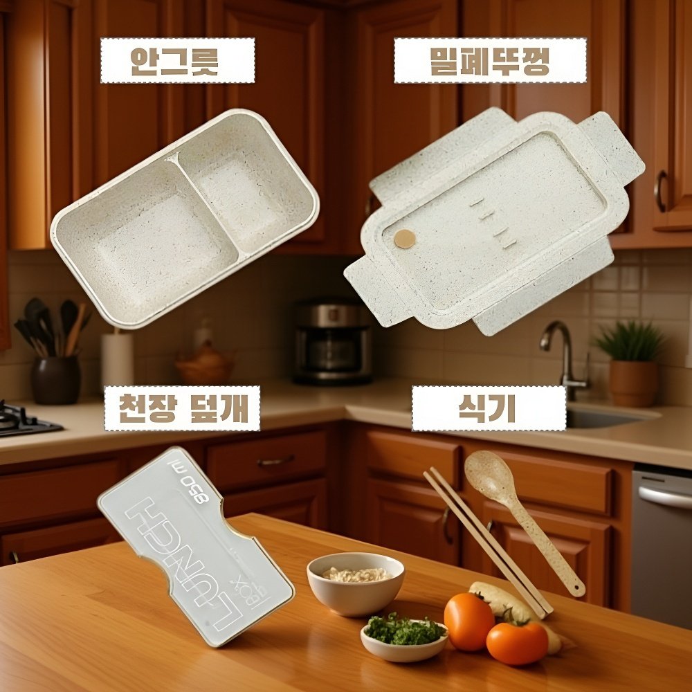 밀짚 도시락 도시락 업소 식기 전자레인지 밀짚