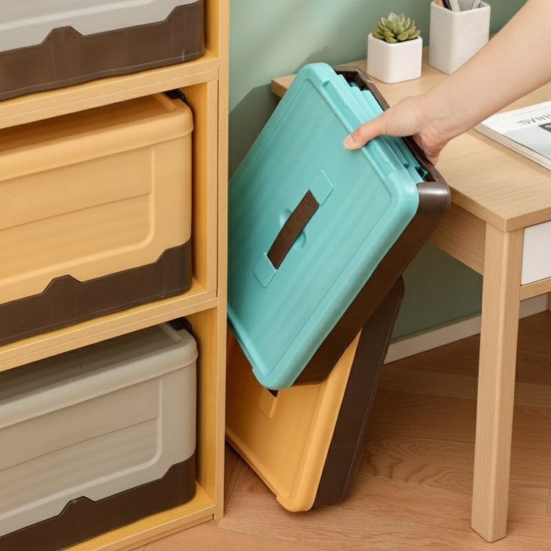 Boîte de rangement pliable grande capacité, organiseur multifonction pour la maison