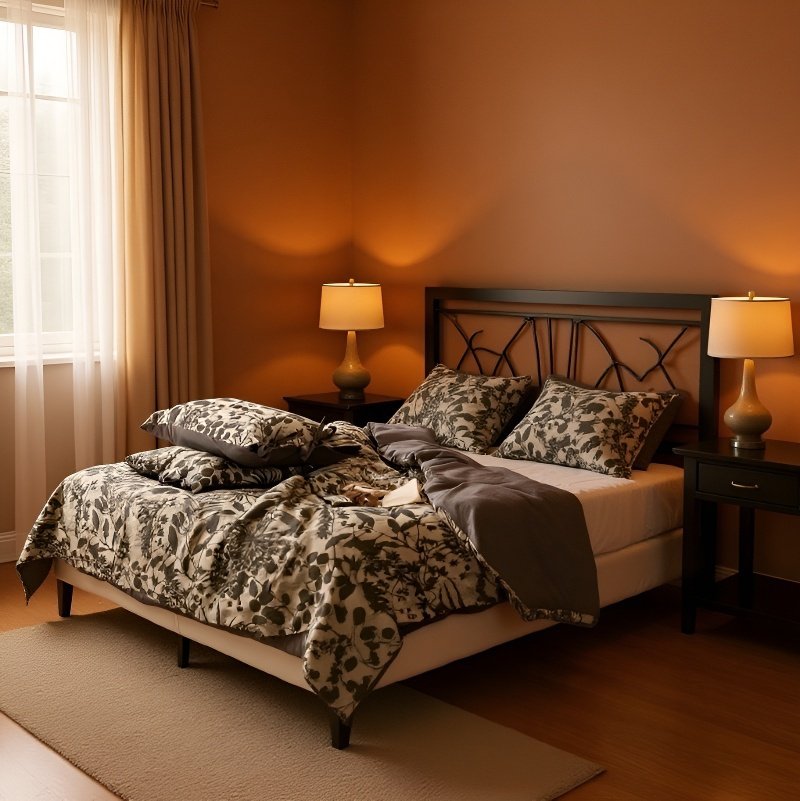 Washed cotton jacquard four-piece bedding set