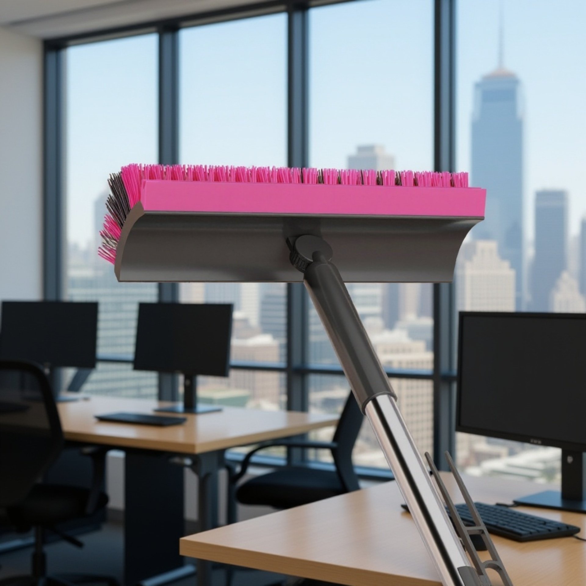 욕실 바닥과 구석까지 깨끗하게 청소하는 브러쉬