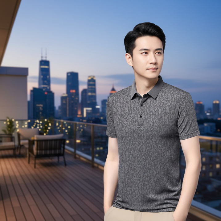 프린트 패션 반팔 남자 폴로 셔츠 
