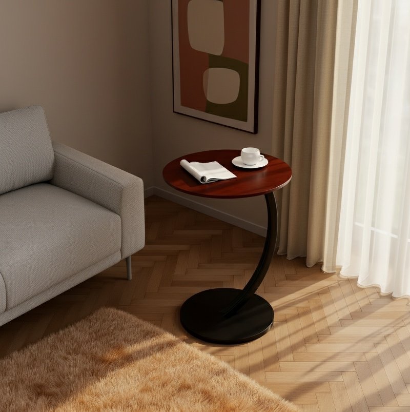 Petite table de chevet élégante pour chambre à coucher