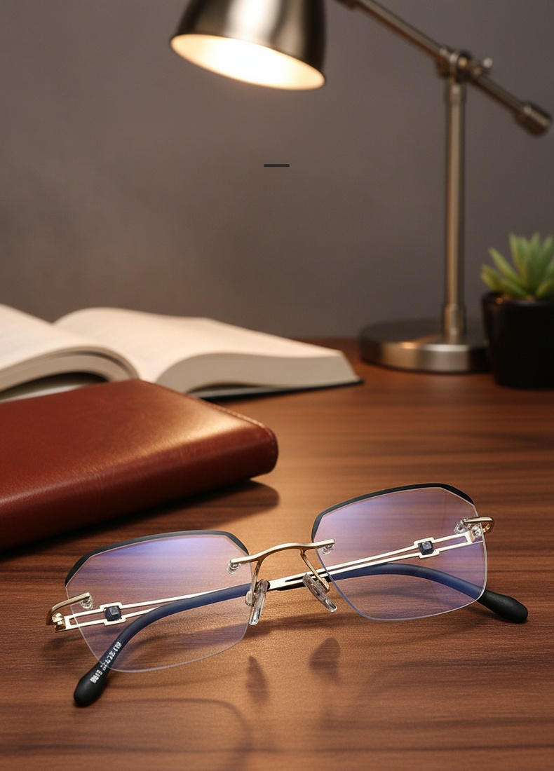 Lunettes de lecture anti-lumière bleue sur un livre