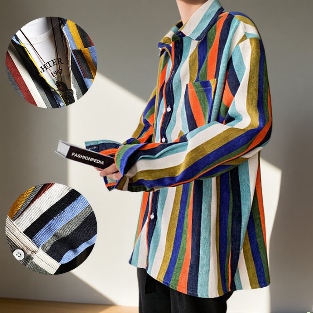 ストライプゆったりシャツ