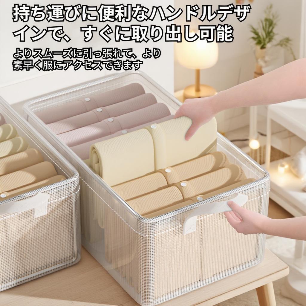 階層型パンツ収納ボックス 衣類整理アーティファクト 収納フレーム