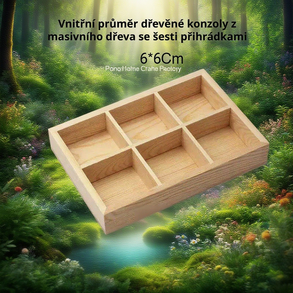 Český: Šestidílný podnos na květináče pro sukulenty