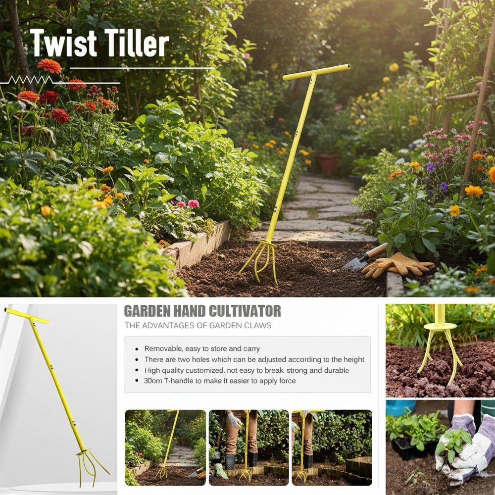 Garden Claw Tool for Trimming and Soil Loosening