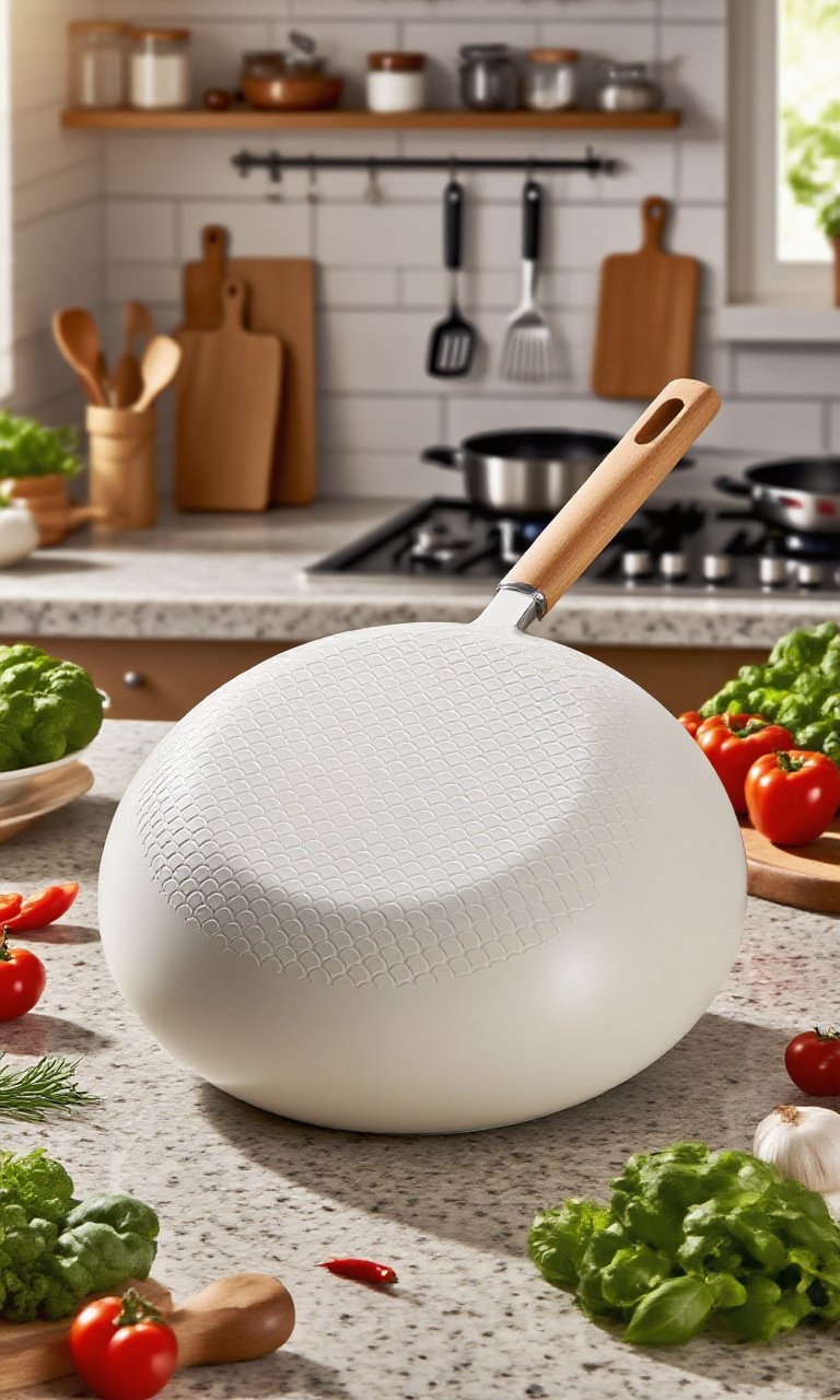 おしゃれな磁器コーティングのフライパン