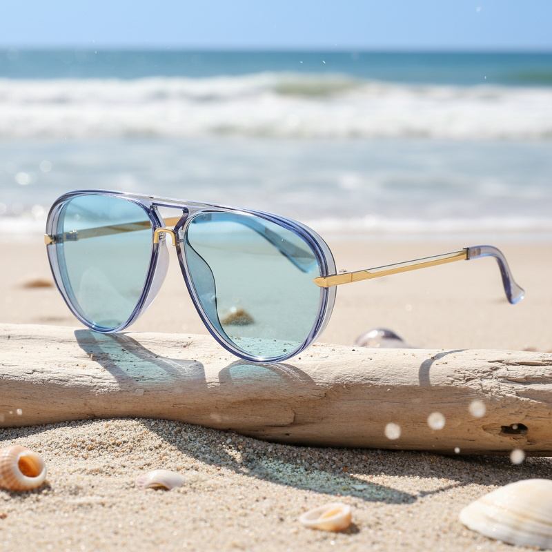 Stylish and versatile trendy oversized aviator sunglasses, new style.