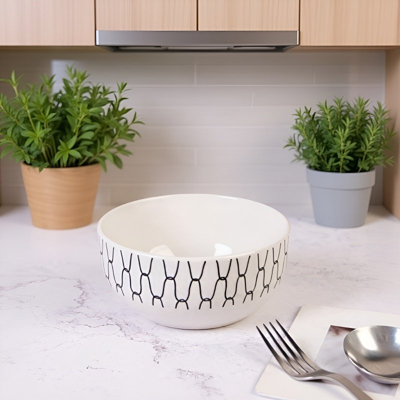 北歐風格黑白瓷器餐具套裝