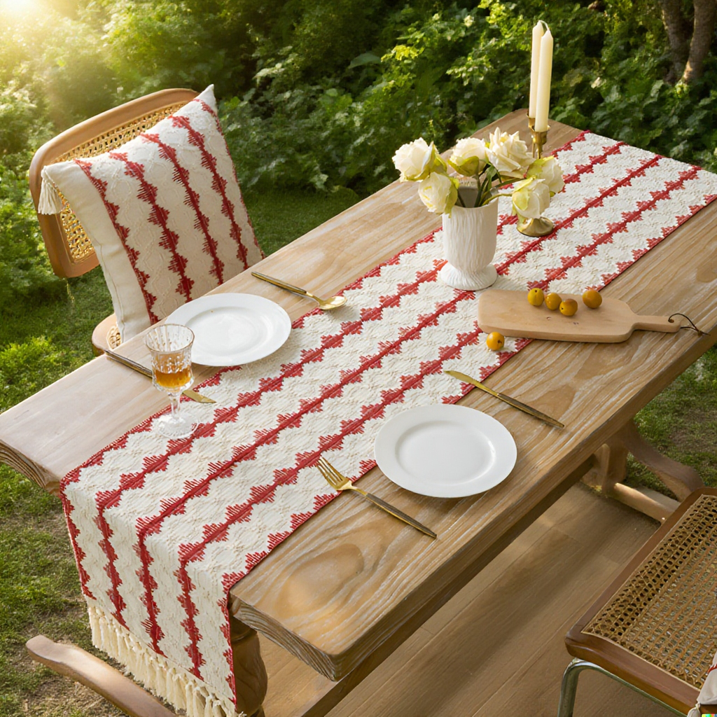 高級感フリンジ付きテーブルフラッグ