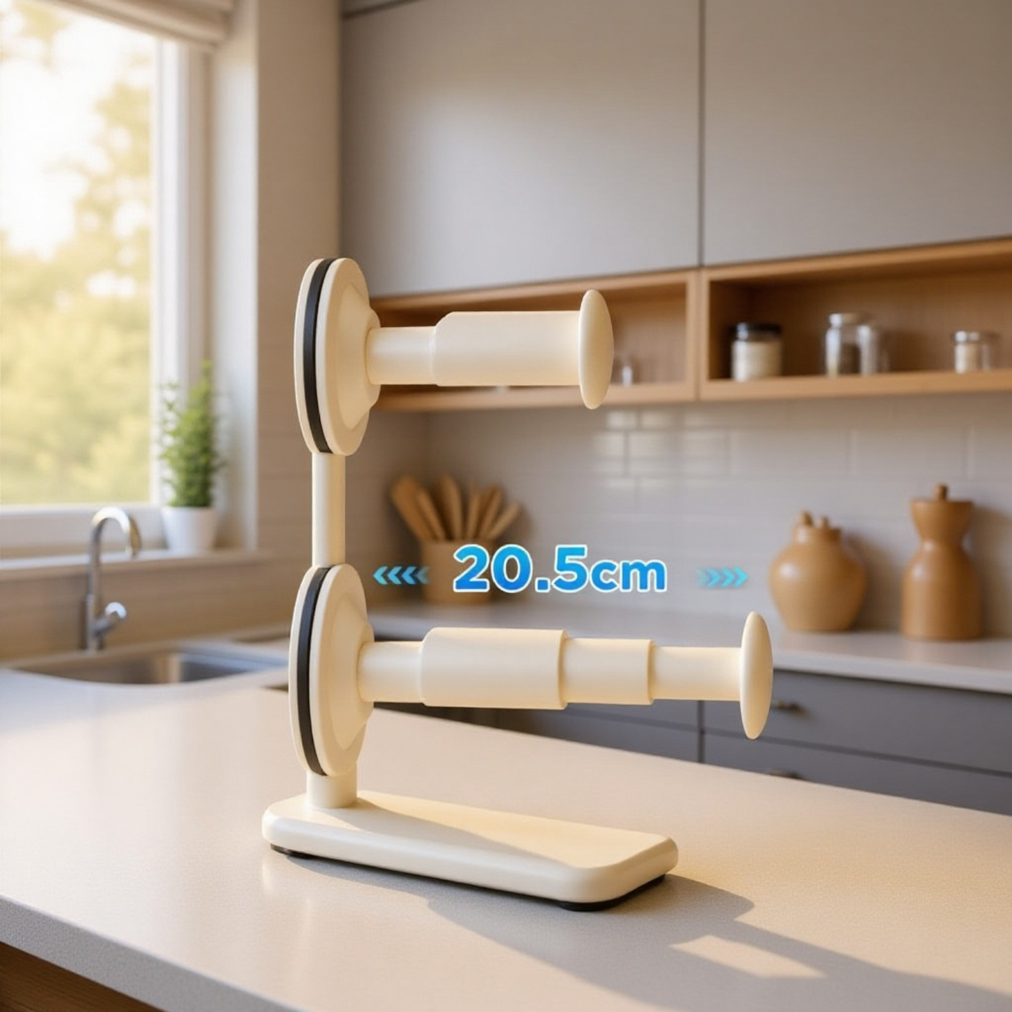 吸盤で壁に固定されたフック