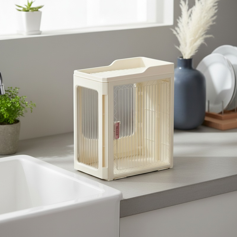 Meuble de salle de bain compact et mobile