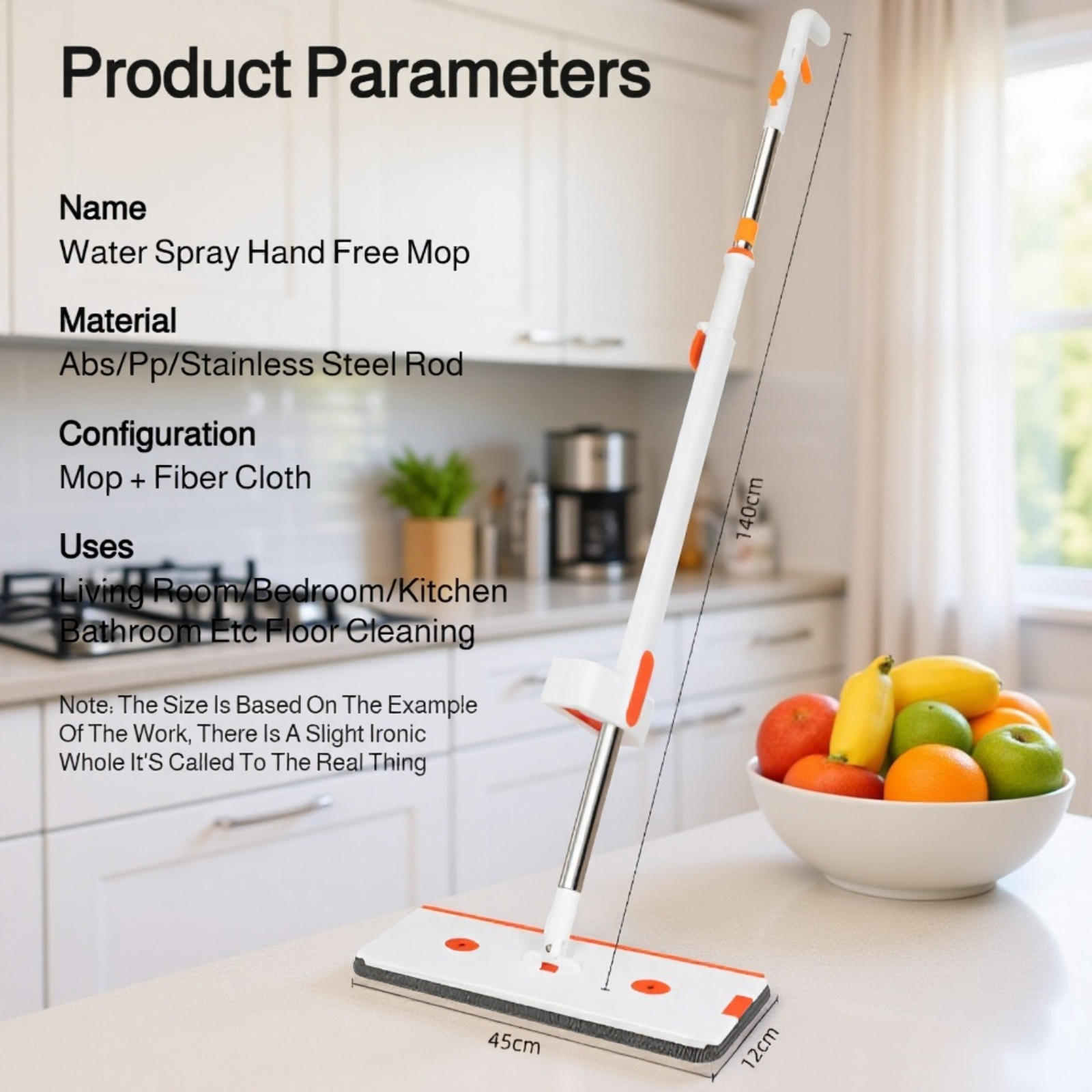 Spray Mop for Home Use - One-Pass Clean, Hands-Free, Lazy Cleaning Tool, Wet & Dry Dual Use